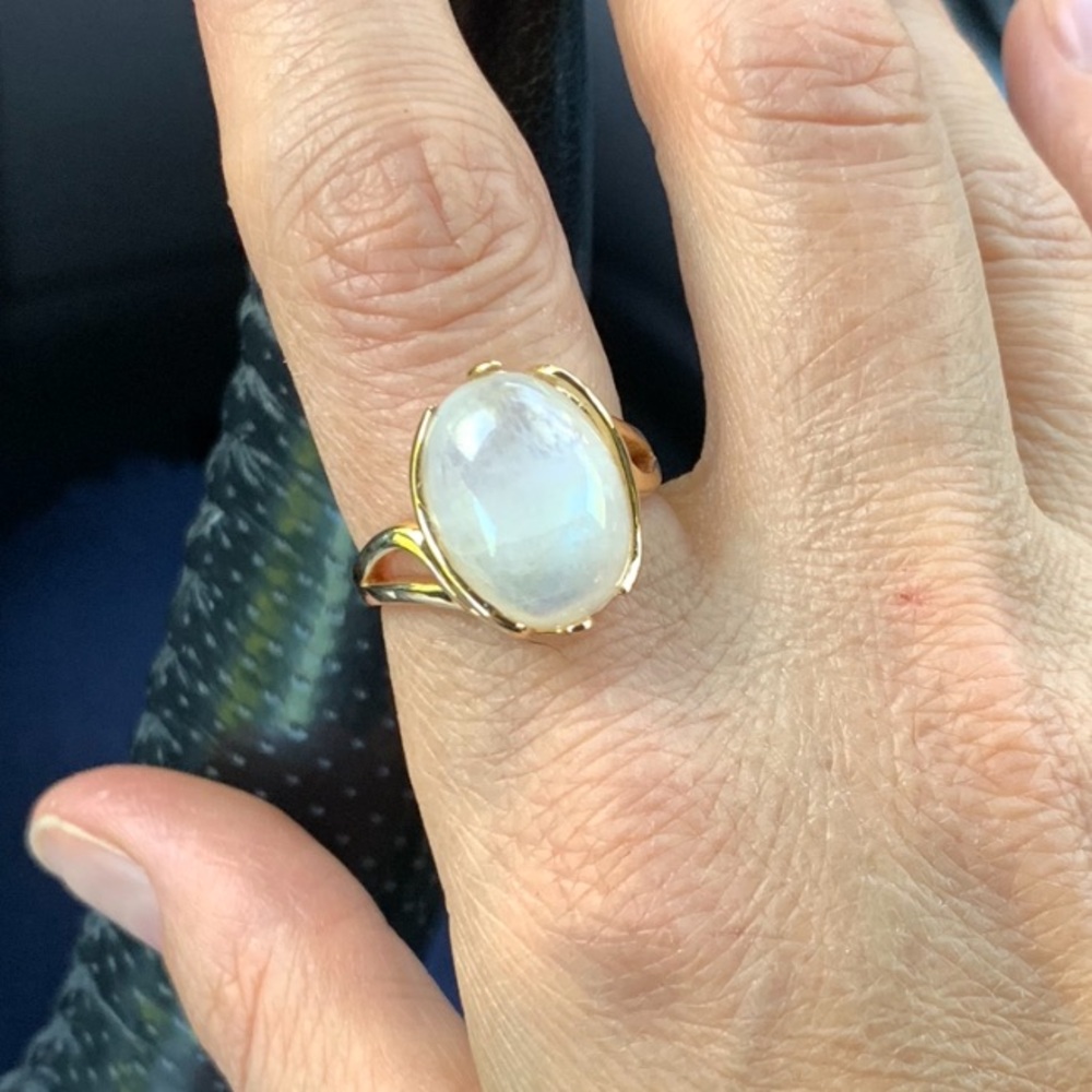 Ross & Simons 18k over Sterling Silver Moonstone Ring